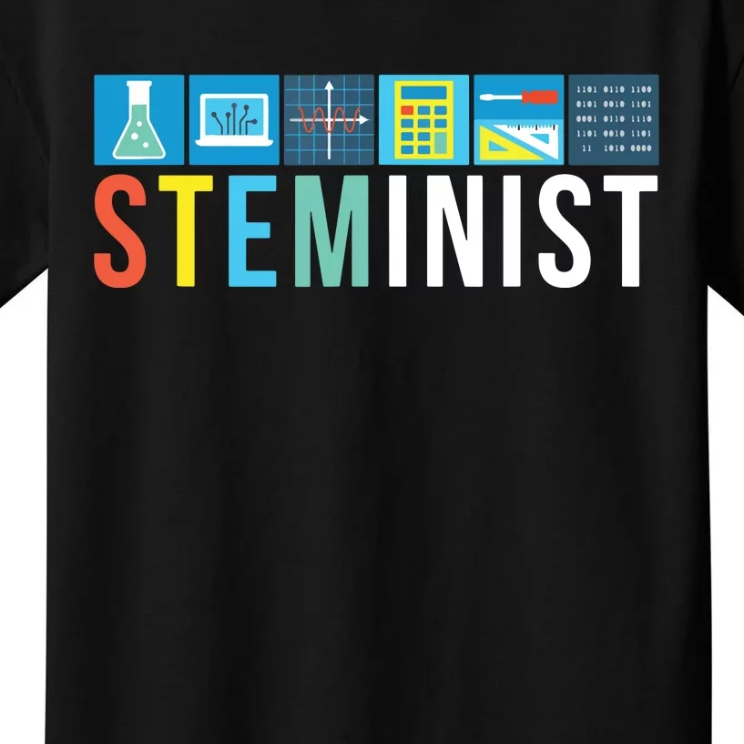 Steminist Science Technology Engineering Math STEM Kids T-Shirt