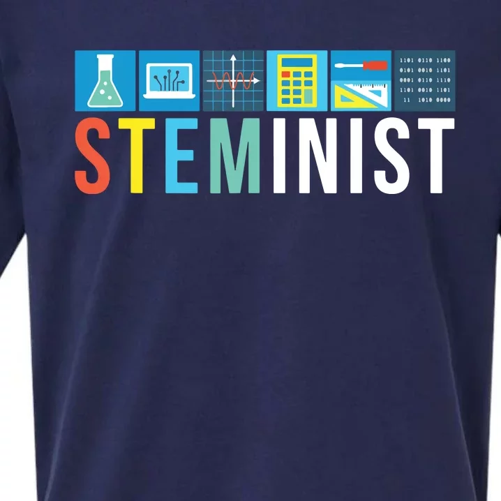 Steminist Science Technology Engineering Math STEM Sueded Cloud Jersey T-Shirt