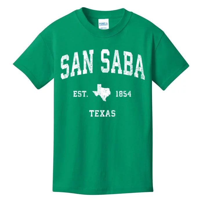 San Saba Texas Tx Vintage Athletic Kids T-Shirt