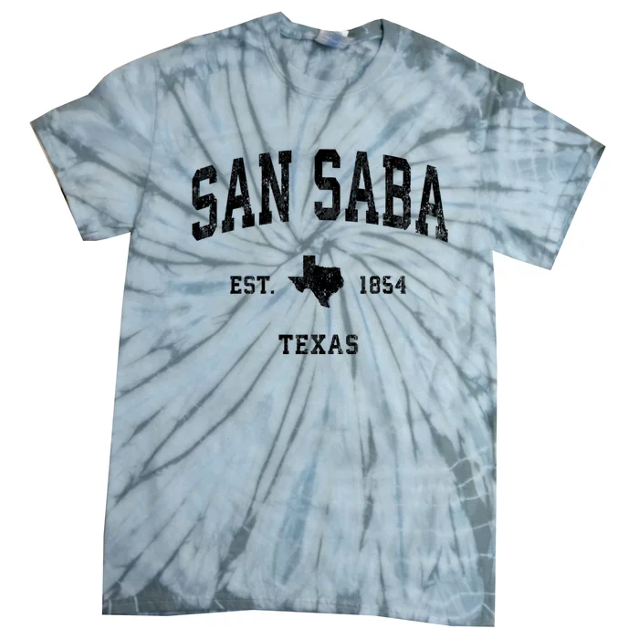 San Saba Texas Tx Vintage Athletic Tie-Dye T-Shirt