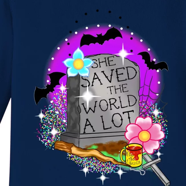 She Saved The World Baby Long Sleeve Bodysuit