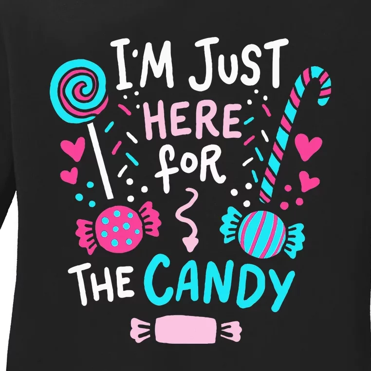 Spooky Sweet Treats Halloween Candy Lollipop Surprise Ladies Long Sleeve Shirt