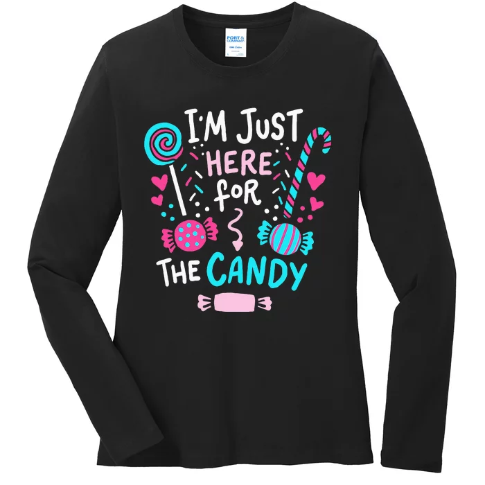 Spooky Sweet Treats Halloween Candy Lollipop Surprise Ladies Long Sleeve Shirt