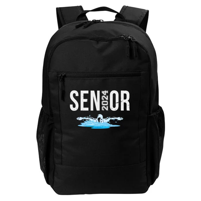 Senior Swim Team Member Class Of 2024 Swimmer Vintage Daily Commute Backpack