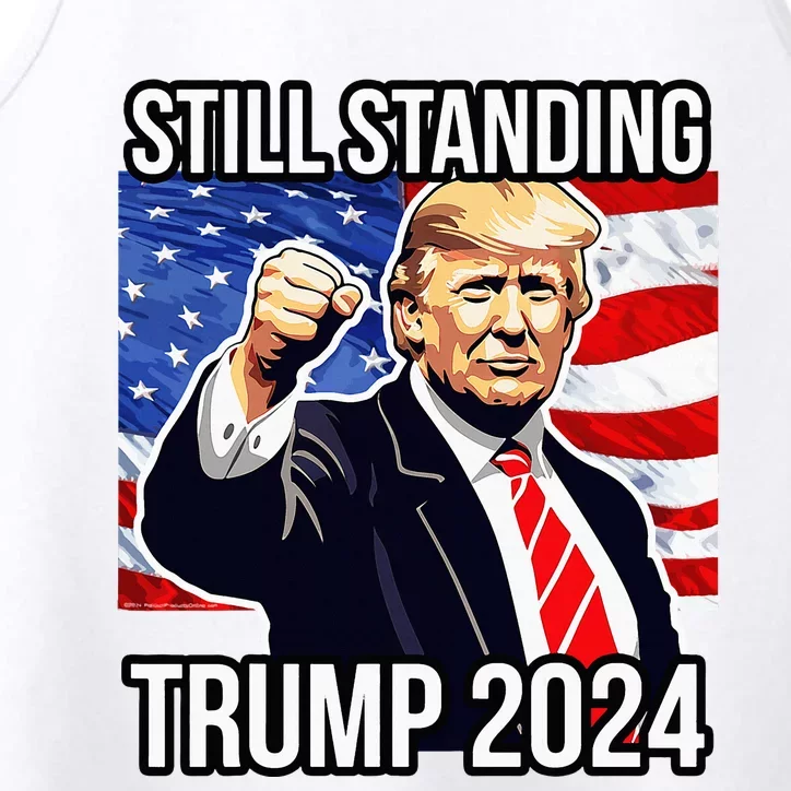 Still Standing Trump 2024 Rally Fist Pump Usa Donald Trump Performance Tank