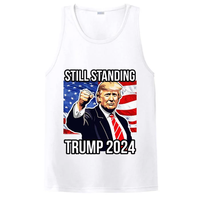 Still Standing Trump 2024 Rally Fist Pump Usa Donald Trump Performance Tank