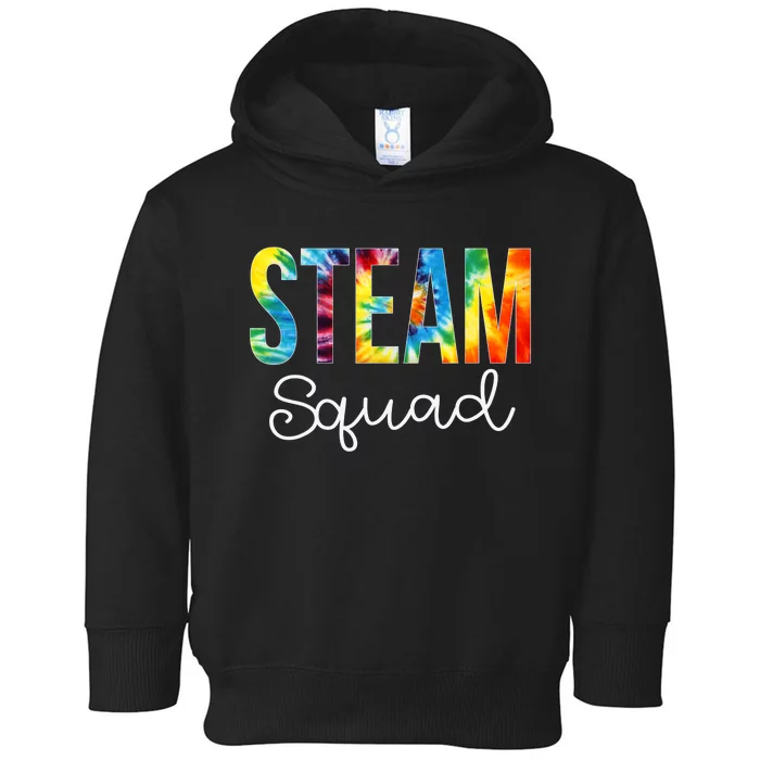 STEAM Squad Tie Dye Appreciation Day Hello Back To School Toddler Hoodie