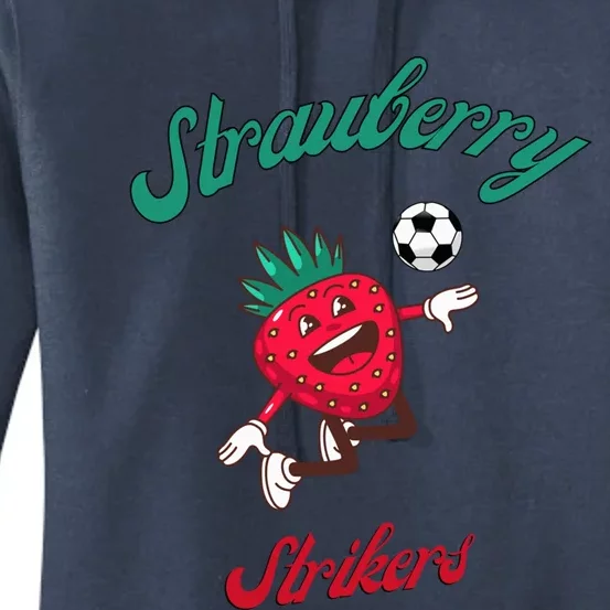 Strawberry Soccer Team Strawberry Strikers Women's Pullover Hoodie