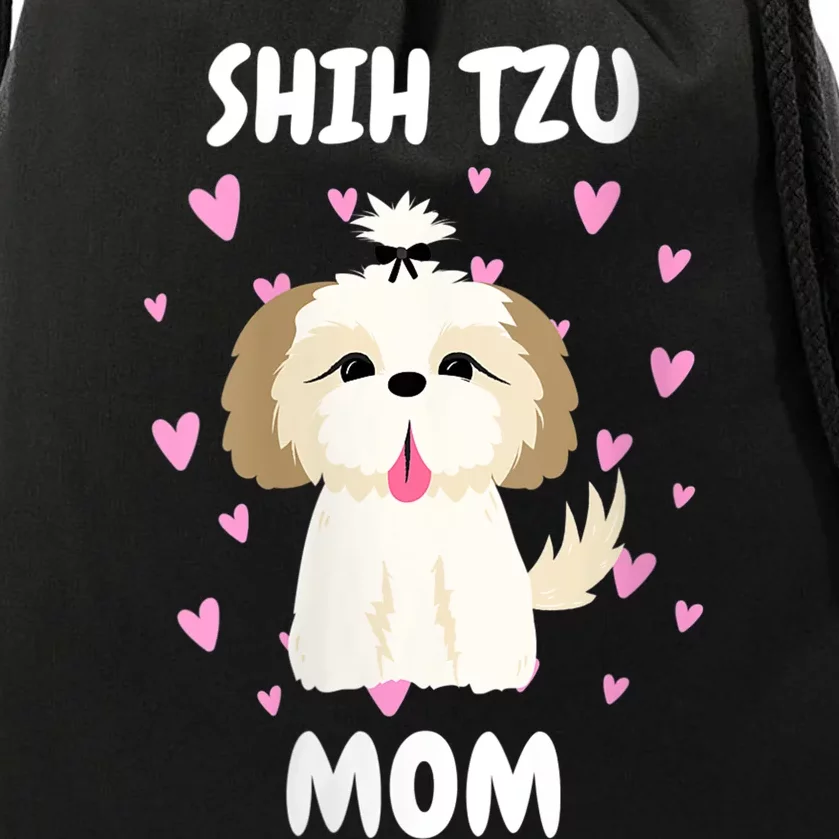 S Shih Tzu Mom Mummy Mama Mum Mommy MotherS Day Mother Owner Vneck Drawstring Bag