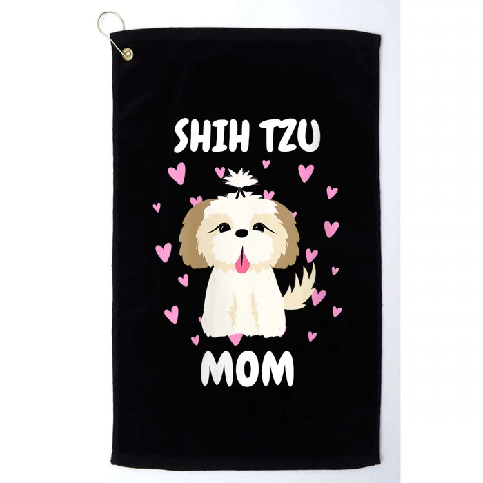 S Shih Tzu Mom Mummy Mama Mum Mommy MotherS Day Mother Owner Vneck Platinum Collection Golf Towel