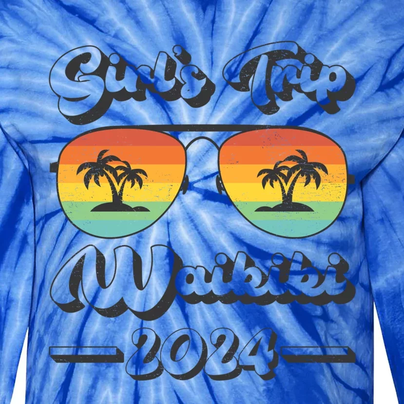 Summer Sunglass Trip 2024 Hawaii Waikiki Beach Gift Tie-Dye Long Sleeve Shirt