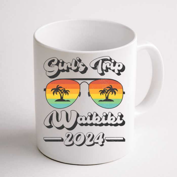 Summer Sunglass Trip 2024 Hawaii Waikiki Beach Gift Front & Back Coffee Mug