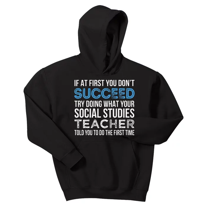 Social Studies Teacher Gift Funny Kids Hoodie