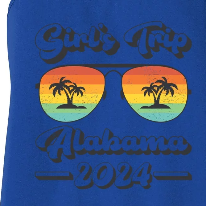 Summer Sunglasses Trip 2024 Alabama Beach Gift Women's Racerback Tank