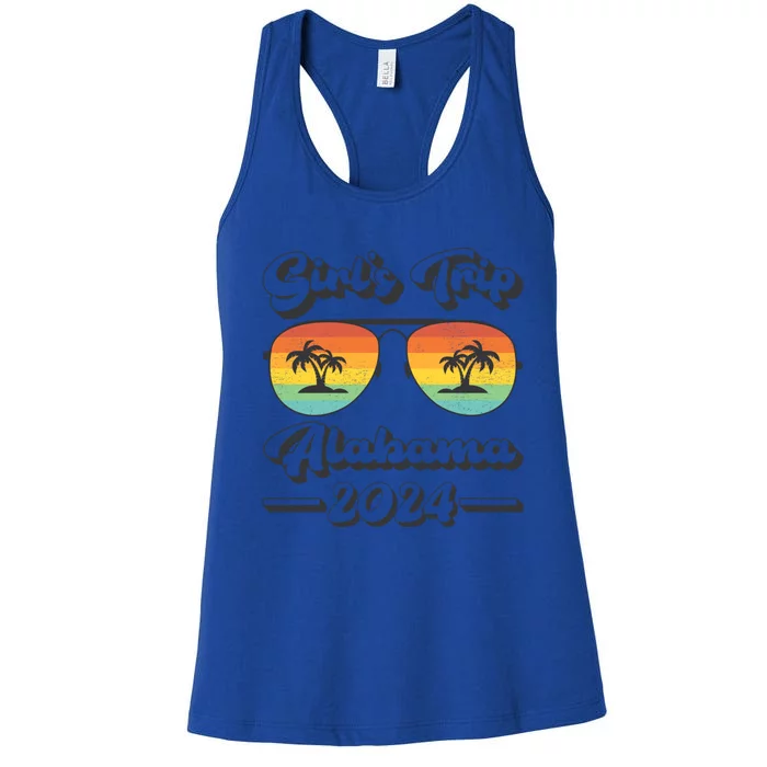 Summer Sunglasses Trip 2024 Alabama Beach Gift Women's Racerback Tank