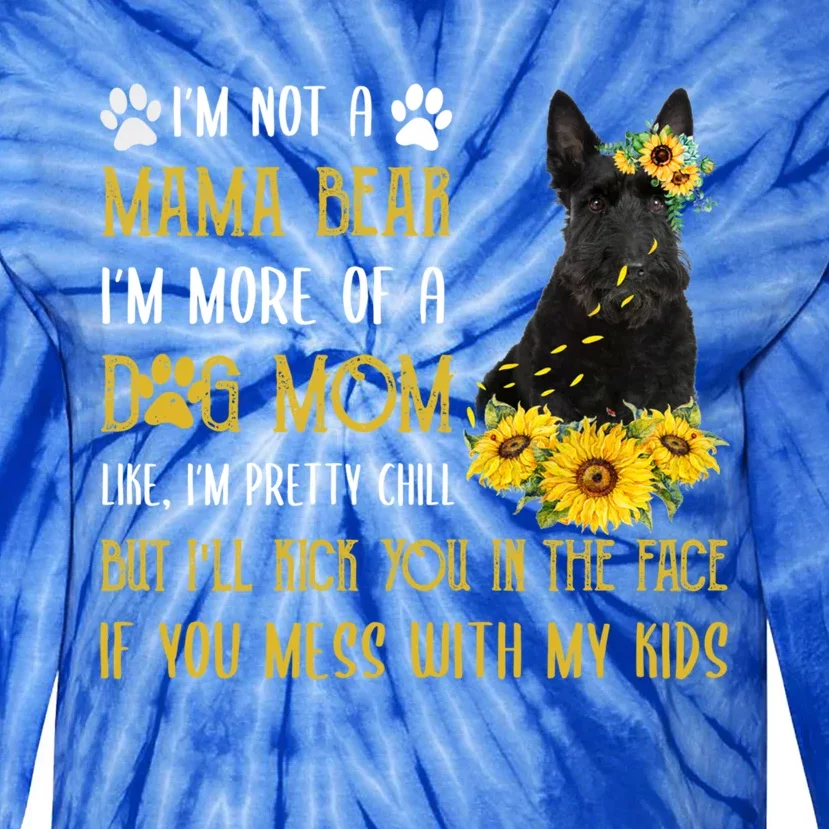 Sunflower Scottish Terrier Mom Mothers Day Dog Mom Gift Tie-Dye Long Sleeve Shirt