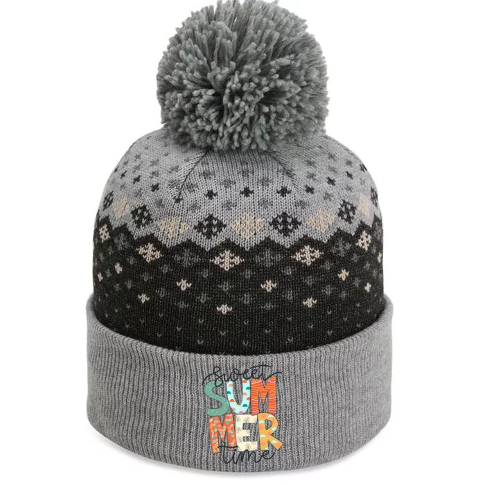 Sweet Summer Time Retro Vintage The Baniff Cuffed Pom Beanie