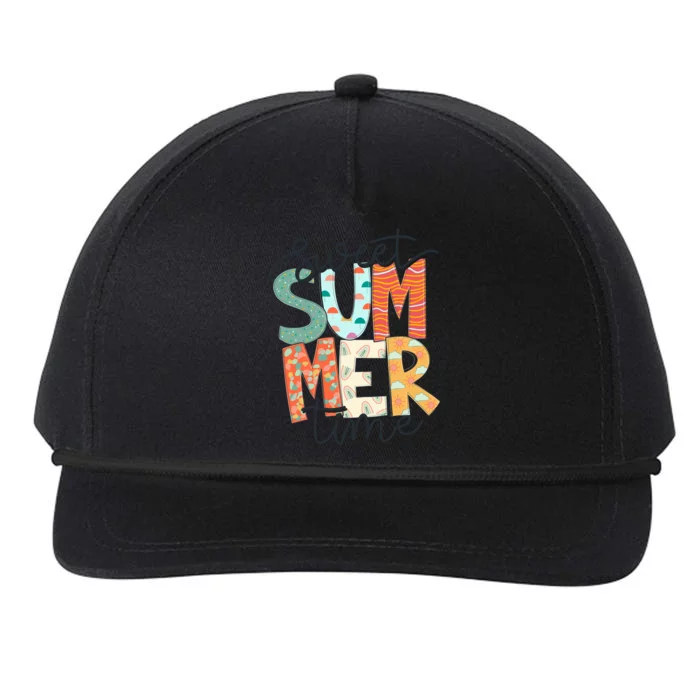 Sweet Summer Time Retro Vintage Snapback Five-Panel Rope Hat