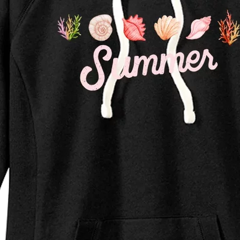 Summer Seashell Tropical Women's Fleece Hoodie