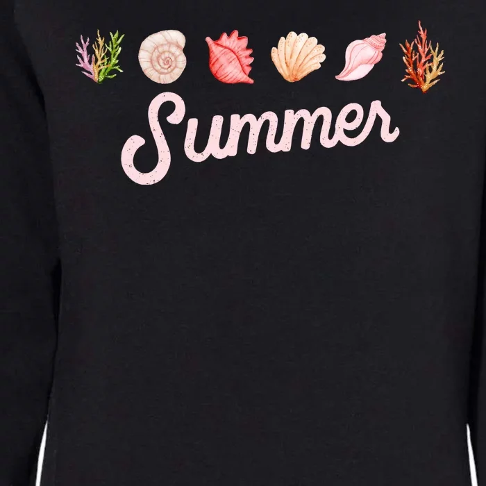 Summer Seashell Tropical Womens California Wash Sweatshirt