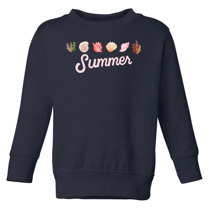 Summer Seashell Tropical Toddler Sweatshirt