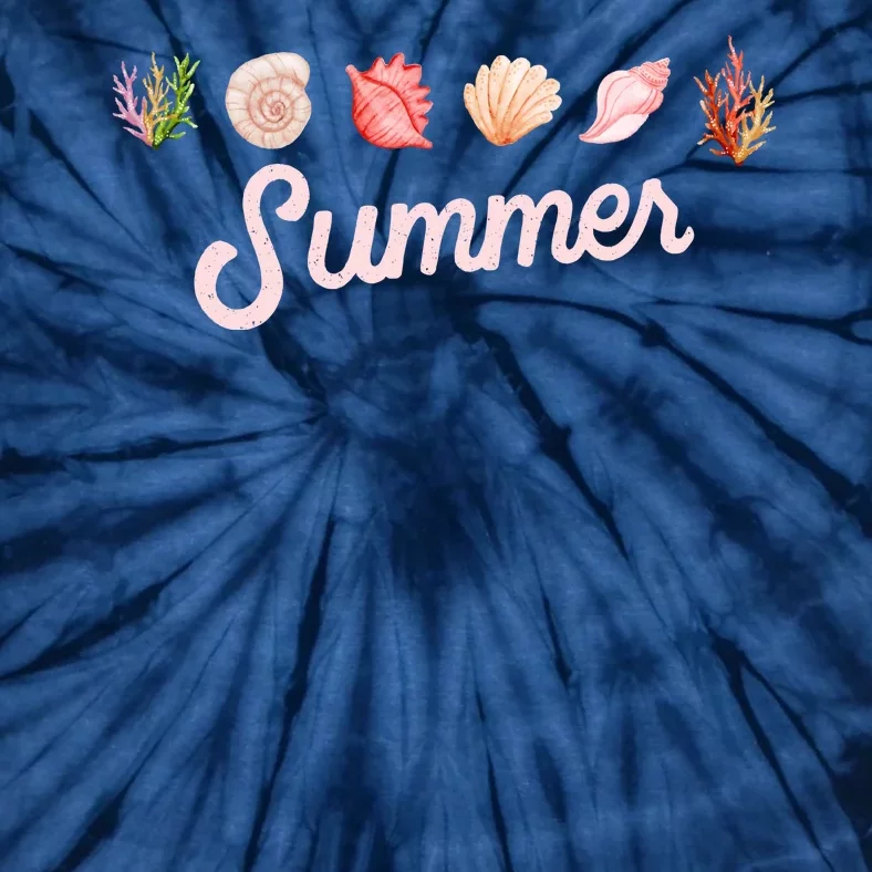 Summer Seashell Tropical Tie-Dye T-Shirt