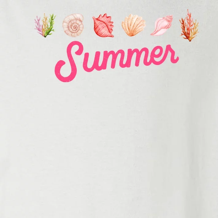 Summer Seashell Tropical Toddler Long Sleeve Shirt