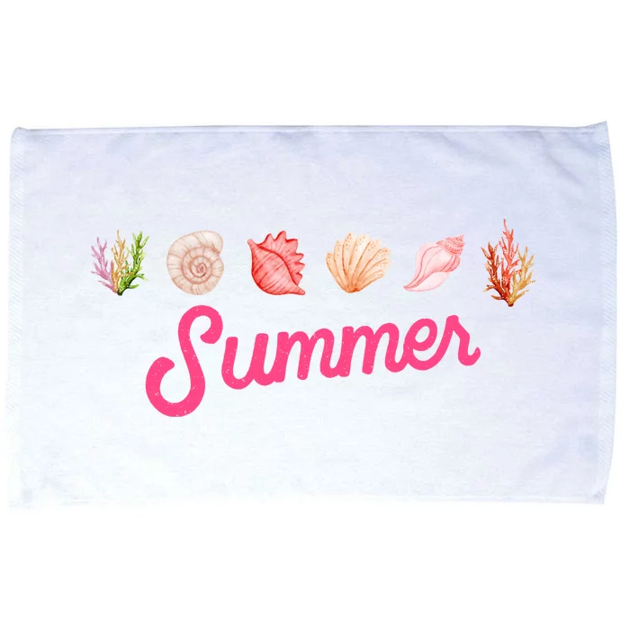 Summer Seashell Tropical Microfiber Hand Towel