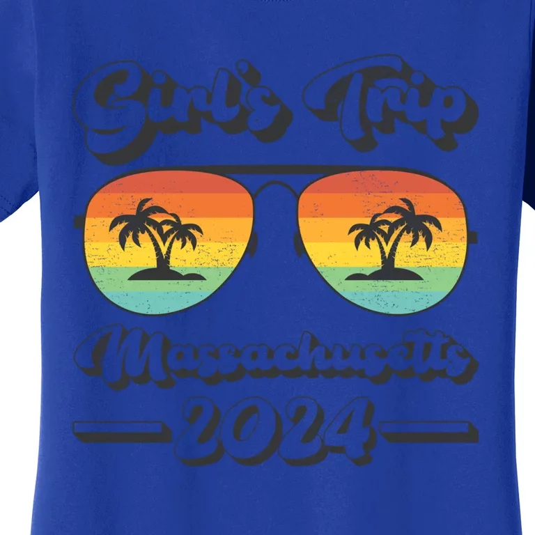 Summer Sunglasses Trip 2024 Massachusetts Beach Gift Women's T-Shirt