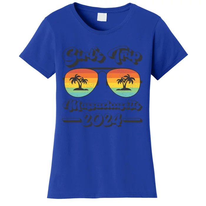 Summer Sunglasses Trip 2024 Massachusetts Beach Gift Women's T-Shirt