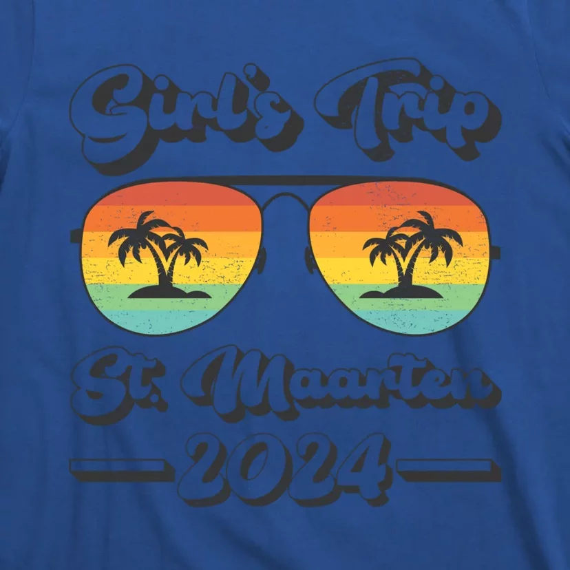 Summer Sunglasses Trip 2024 St Maarten Beach Gift T-Shirt