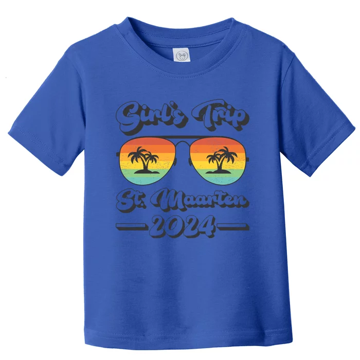 Summer Sunglasses Trip 2024 St Maarten Beach Gift Toddler T-Shirt