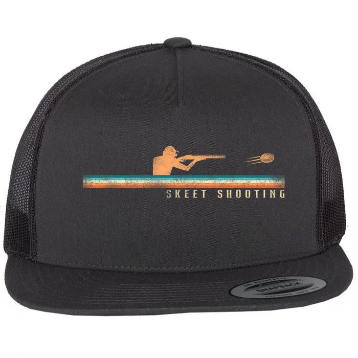 Shotgun Skeet Trap Clay Pigeon Shooting Retro Vintage Skeet Flat Bill Trucker Hat