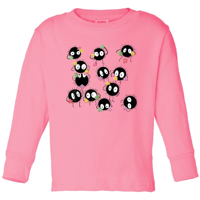 Sootballs Susuwatari The Soot Sprites For Anime Lovers Toddler Long Sleeve Shirt