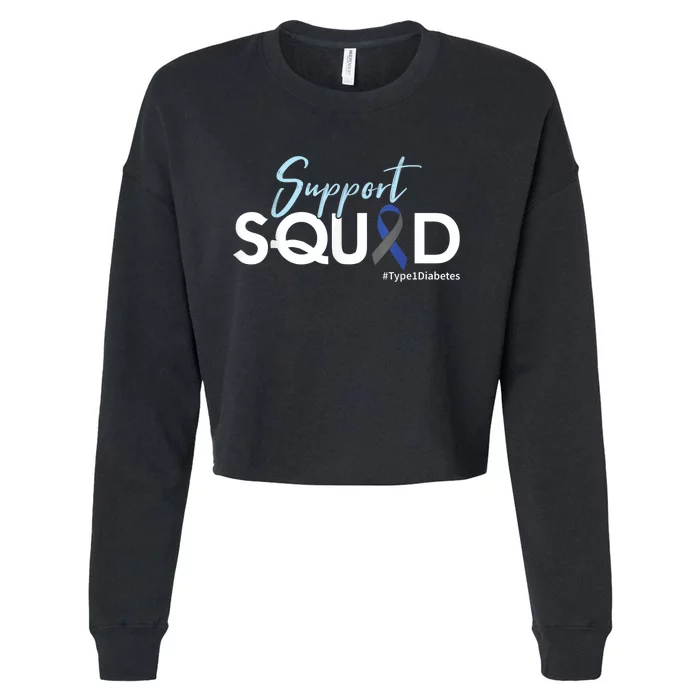 Support Squad - Type 1 Diabetes Awareness Cropped Pullover Crew