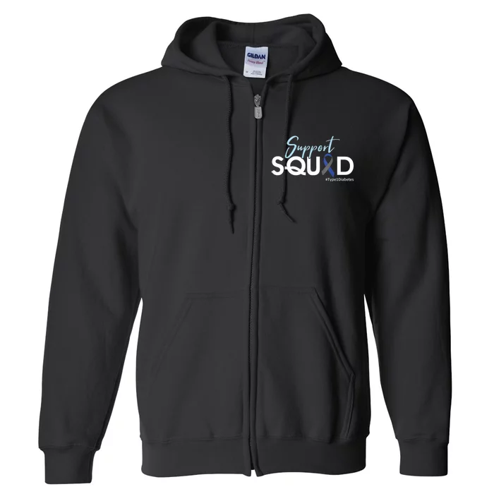 Support Squad - Type 1 Diabetes Awareness Full Zip Hoodie