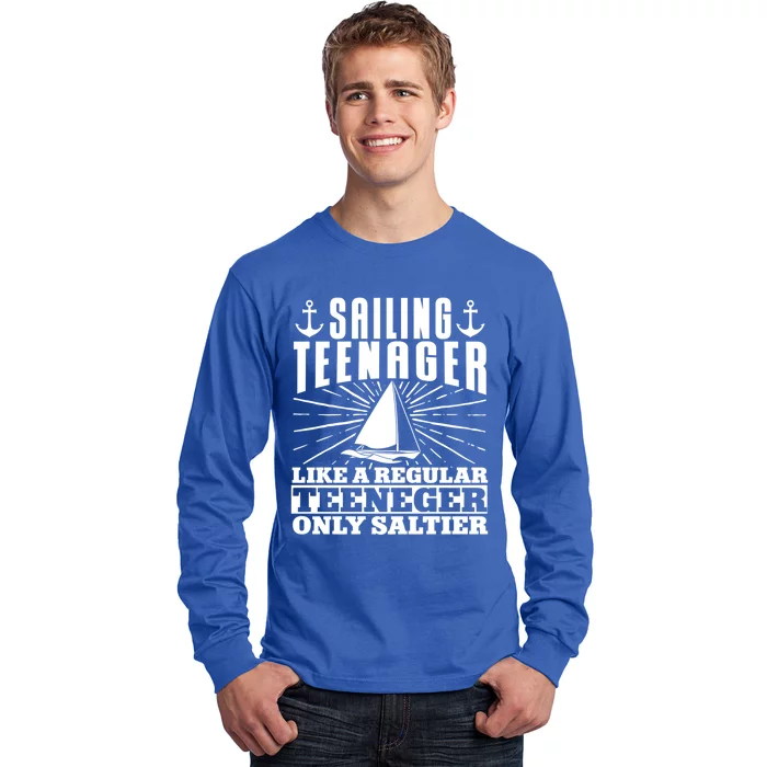 Sailboat Sailing Teenager Boat Boating Gift Long Sleeve Shirt