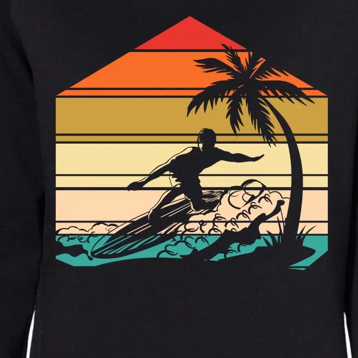 Surfer Summer Tropical Sunset Womens California Wash Sweatshirt