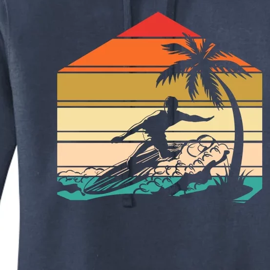 Surfer Summer Tropical Sunset Women's Pullover Hoodie