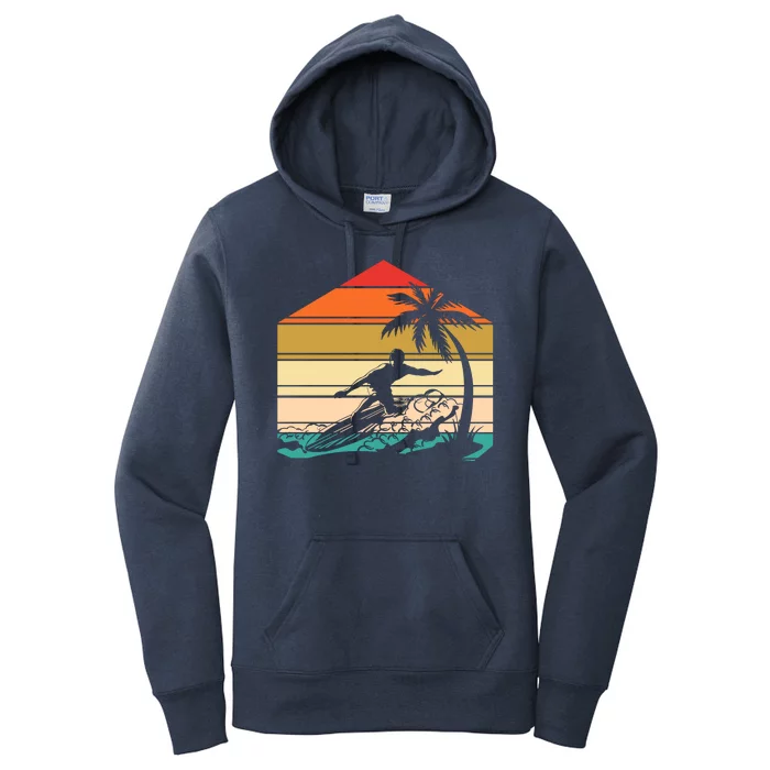 Surfer Summer Tropical Sunset Women's Pullover Hoodie