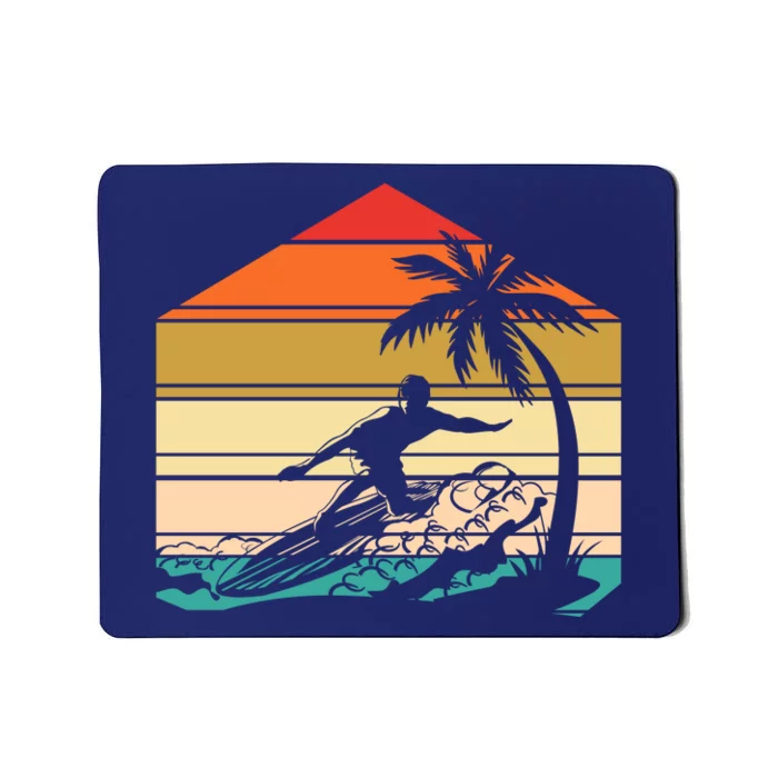 Surfer Summer Tropical Sunset Mousepad