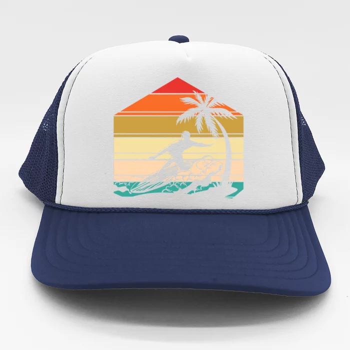 Surfer Summer Tropical Sunset Trucker Hat