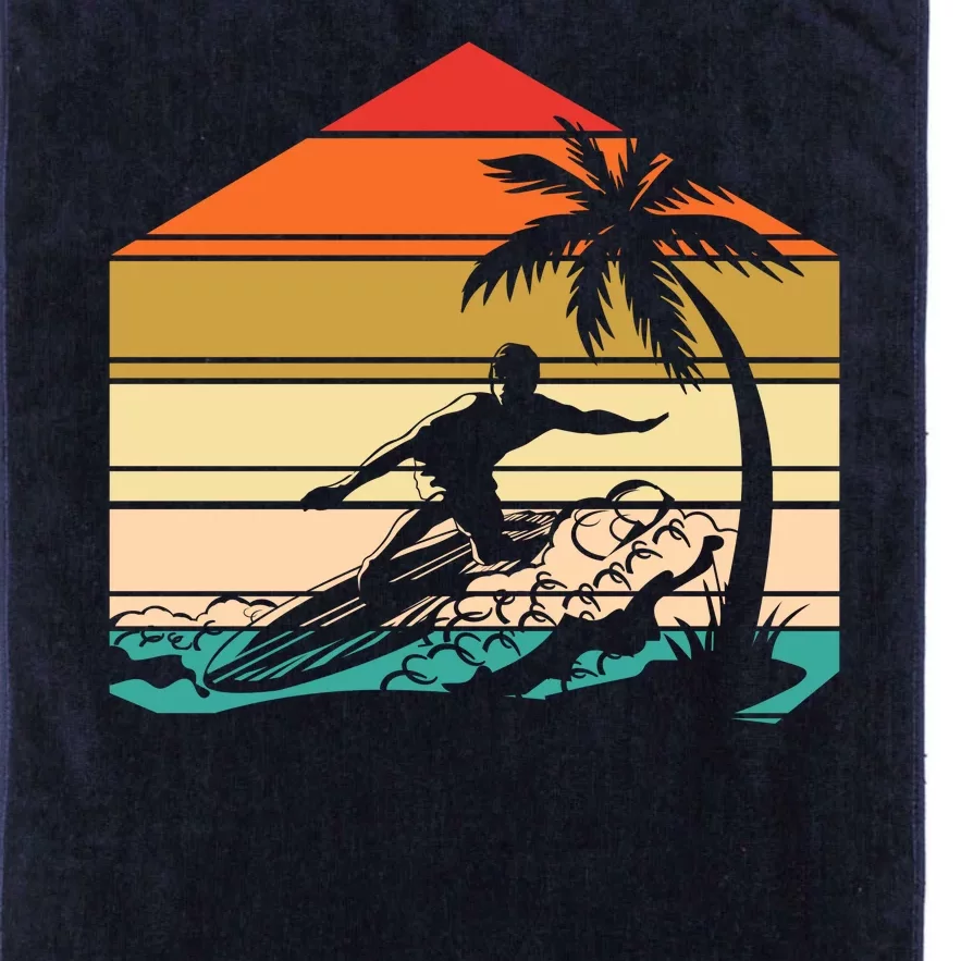 Surfer Summer Tropical Sunset Platinum Collection Golf Towel