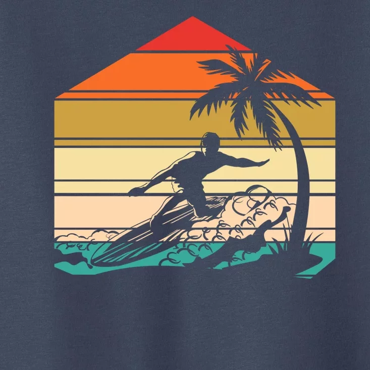 Surfer Summer Tropical Sunset Toddler T-Shirt