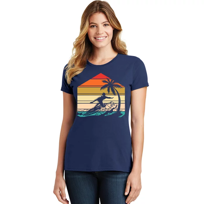 Surfer Summer Tropical Sunset Women's T-Shirt