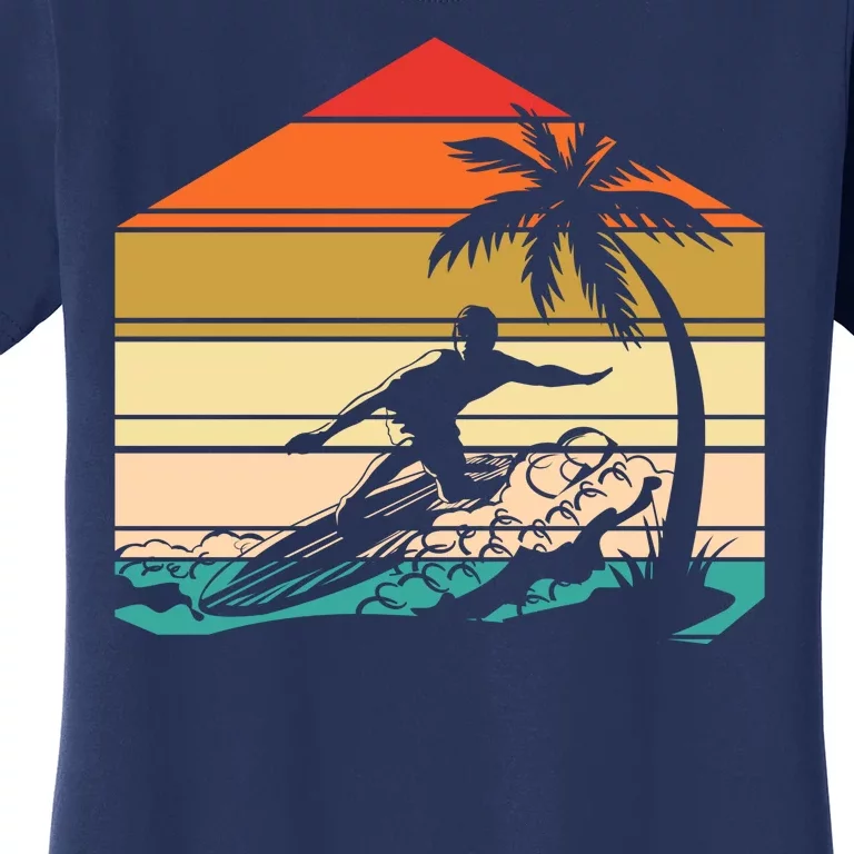 Surfer Summer Tropical Sunset Women's T-Shirt