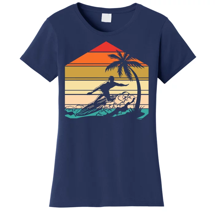 Surfer Summer Tropical Sunset Women's T-Shirt