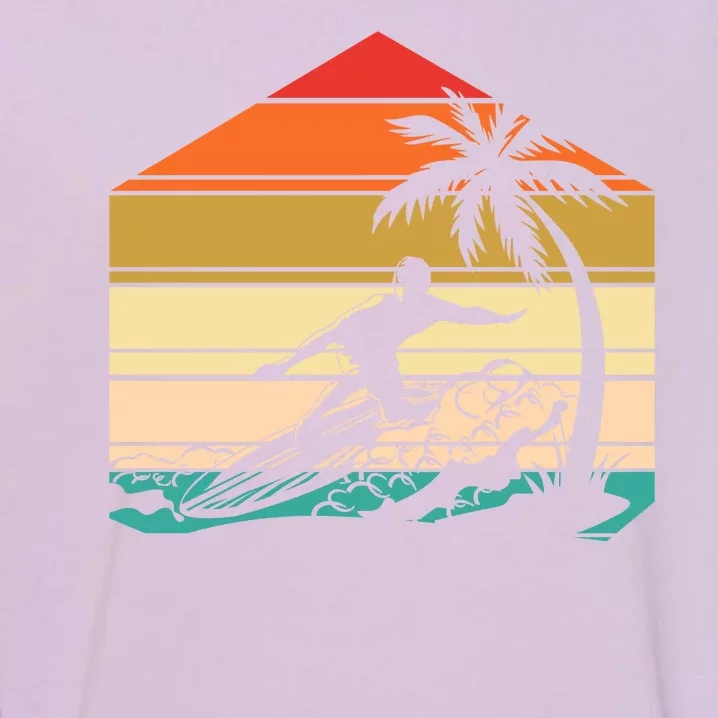 Surfer Summer Tropical Sunset Garment-Dyed Sweatshirt