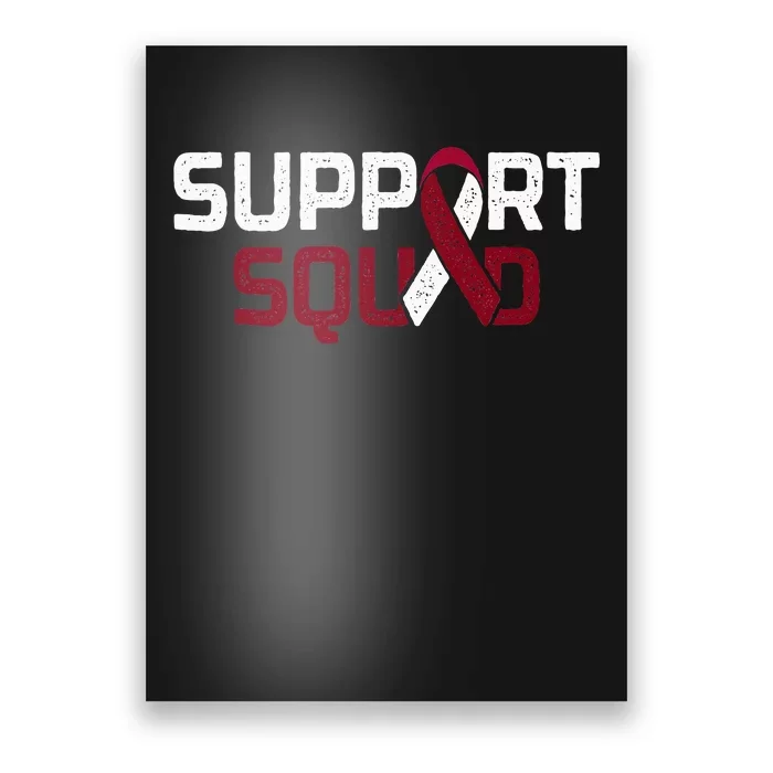 Support Squad Throat Oral Head & Neck Cancer Awareness Poster