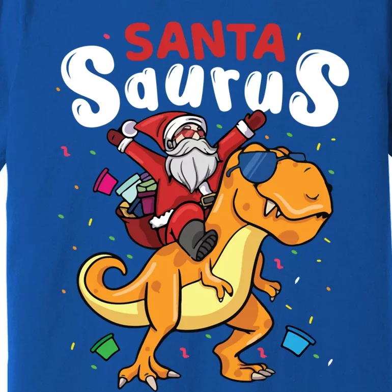 Santa Saurus Tyrannosaurus Rex Dinosaur Christmas Trex Gift Premium T-Shirt